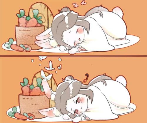 最萌兔版忘羡,兔叽实力护羡,兔怜扑向花花,双向甜蜜