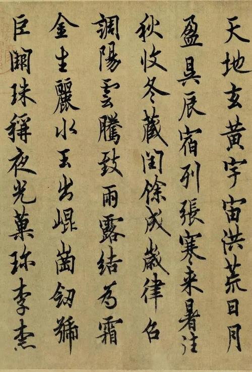 (传)欧阳询 《千字文》 (局部)