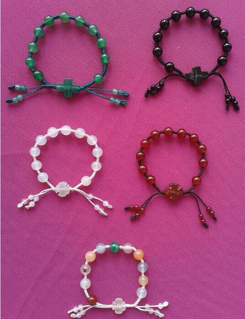 正品天然8厘玛瑙绳编抽拉式可调节玫瑰手链手链