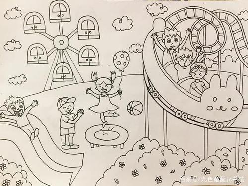 少儿创意绘画游乐场,儿童彩绘画基础学习画个彩色儿童