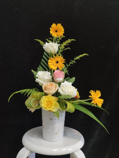 西方式 l形插花_插花_胶带_搭配_知识_艺术