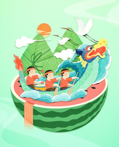 端午节赛龙舟|插画|商业插画|咏禅 - 原创作品 - 站酷 (zcool)