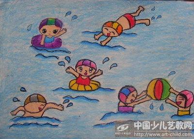 学游泳简笔画
