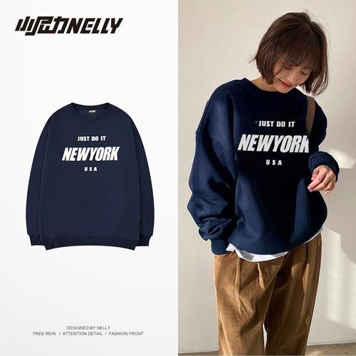newyork是什么品牌,newyork品牌图标 小尼力官方店【newyork圆领卫衣】长袖秋冬美式潮牌套头衫男加绒【1月