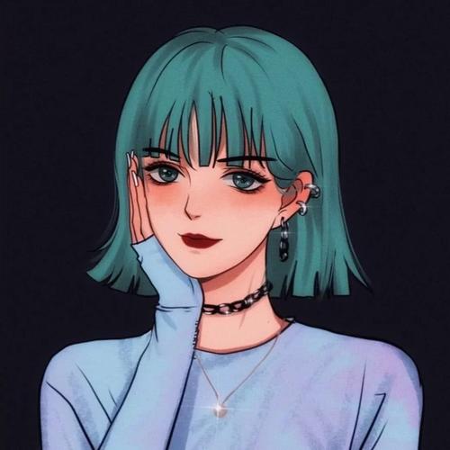 短发动漫女生头像