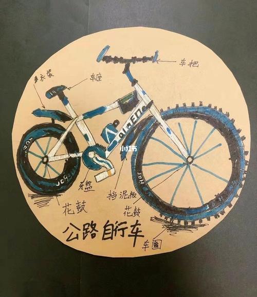 儿童创意美术——《自行车》_自行车_创意美术_米开图