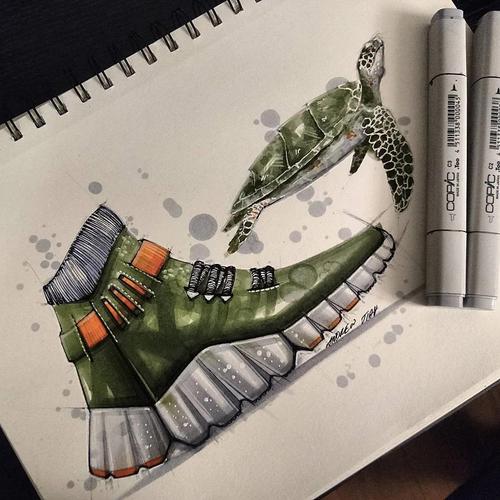 大神教你如何画仿生鞋,学习一下!