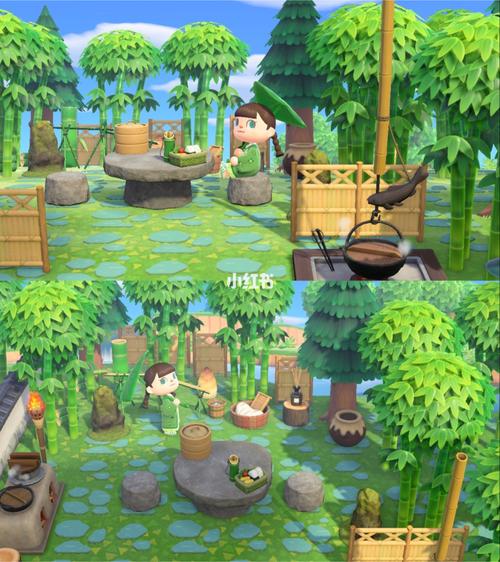 动森 小竹林庭院半成品_动森_庭院_竹子岛_动物森友会