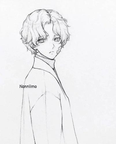 马克笔手绘丨超帅气的男生线稿哦