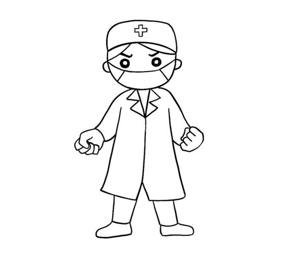 致敬白衣天使_简笔画_抗疫_兴趣爱好_绘画