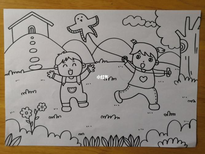 简笔画_简笔画_幼师_沙滩_春游_幼师考编_文化_绘画