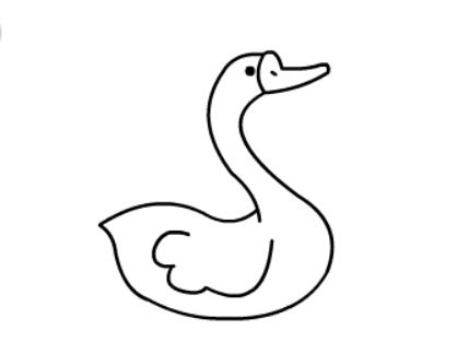 儿童学画,大白鹅简笔画【动画步骤】