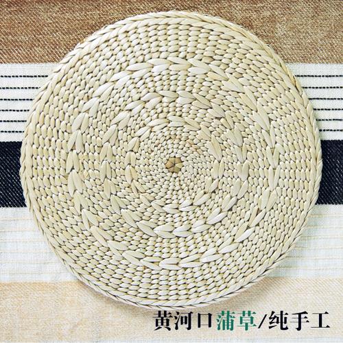 透气折叠传统手工编织1.2/1.5/1.8米肇庆草席天然蒲草花草席子
