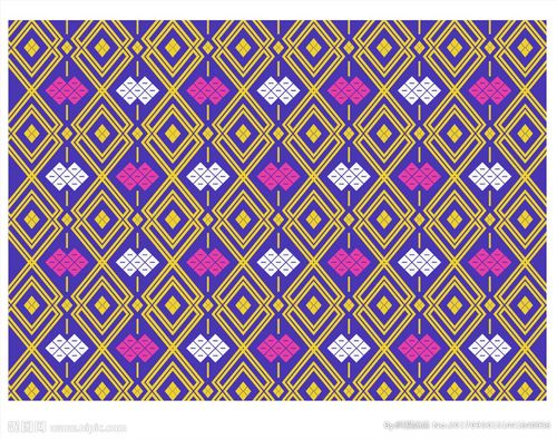 广西壮族壮锦图案矢量素材图片