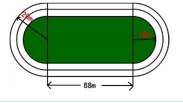 环形跑道简笔画