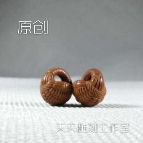 桃篮桃核雕刻精品纯手工野生龙纹桃胡精雕小筐宝宝礼物保平安原创