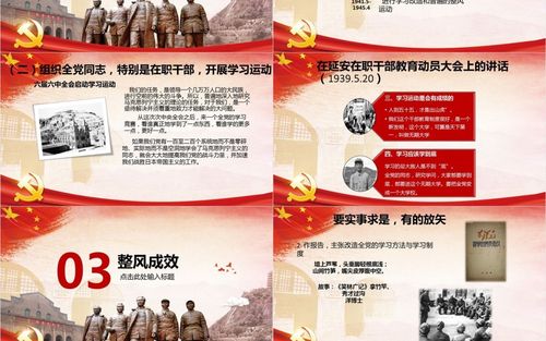延安精神党政建设重温红色岁月ppt模板
