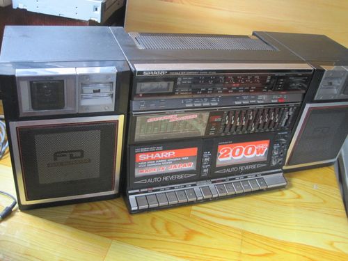 收录机sharp夏普wf939双卡收音机声宝磁带机收录机
