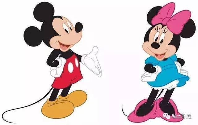 米奇米妮的的相爱源自粘土手工 | 粘土教程