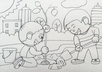 春天儿童画简单简笔画