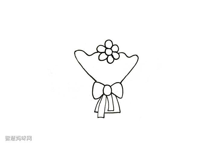 怎么画漂亮的花束简笔画
