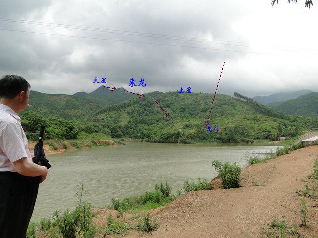 图解来龙,入首,结穴(此地龙穴位于广东省,具体地点不能公开)