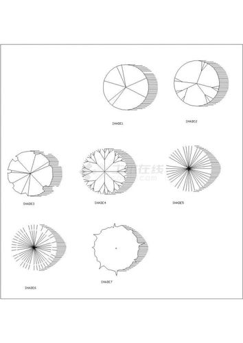 某平面树cad节点剖面构造图纸