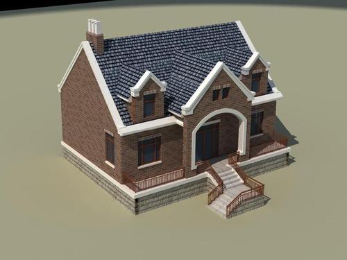 j056-3dmax中式古建筑3d模型 别墅建筑 现代住宅楼