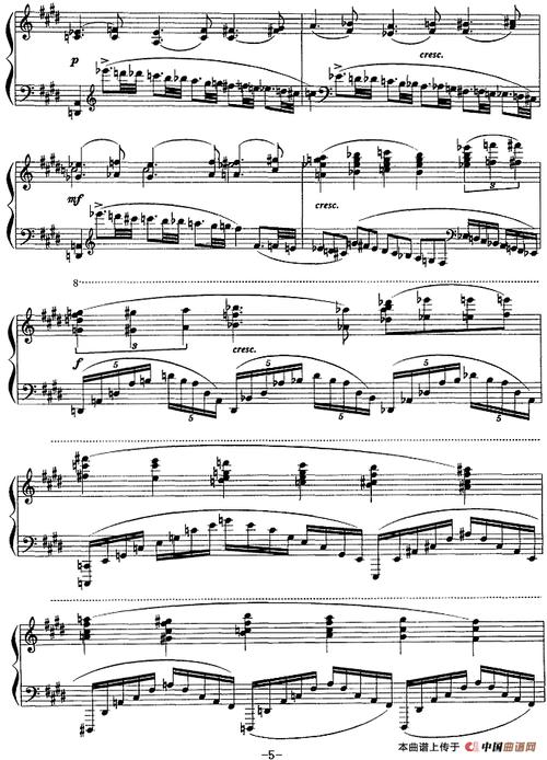 曲谱名现代钢琴曲3白孔雀钢琴谱