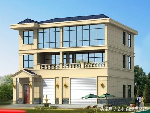 独栋带商铺农村自建房,入户门厅非常漂亮,外观比较简单,施工也很容易