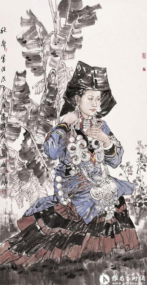 写实创作001_中国画水墨人物小型创作_谭乃麟作品展_谭乃麟在线作品