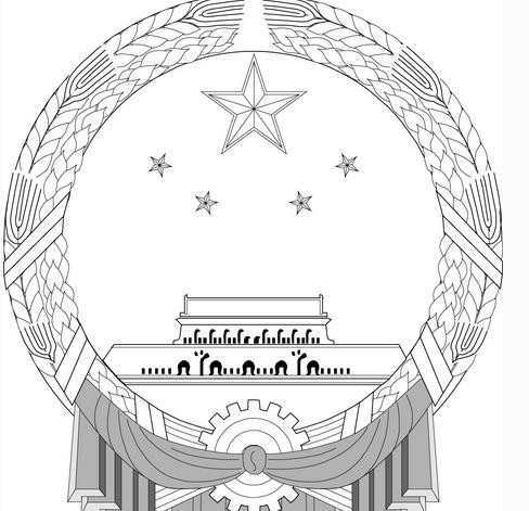 中国国徽简笔画图片