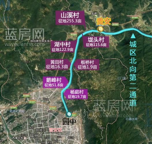 随后,在潘渡溪南岸向东布线,经山溪村至福州连江界,与"横五线连江城关