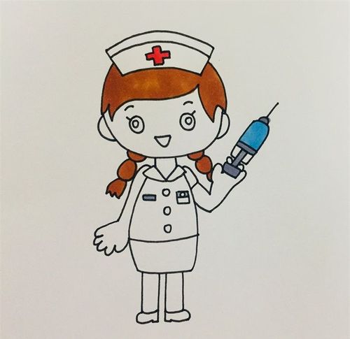 卡通护士简笔画步骤