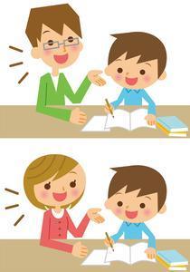 小朋友写字卡通简笔画