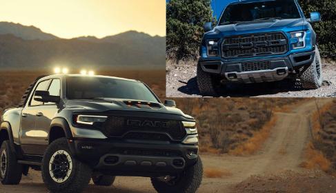 2021 ram 1500 trx和2020 ford f150 raptor的比较结果