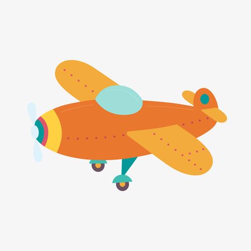 活动卡通飞机矢量图