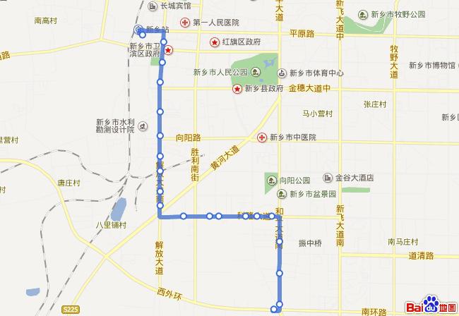 新乡市三路公交车路线图