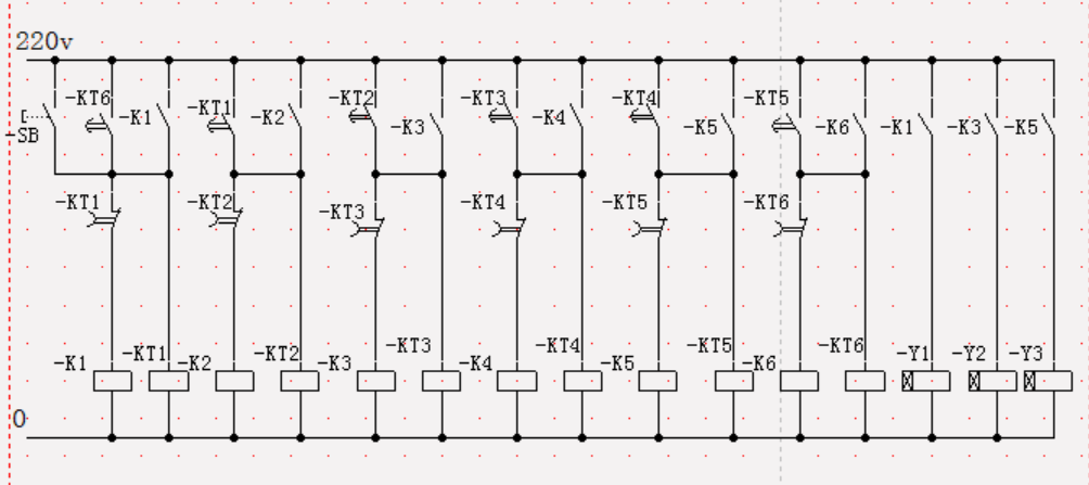 时间继电器循环电路图