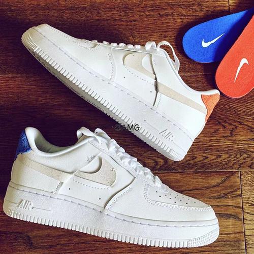 nikeairforceinsideoutaf1断钩鸳鸯红蓝板鞋