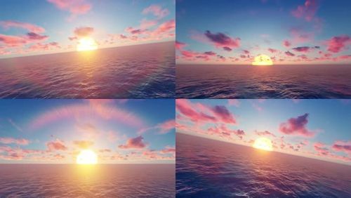 大气唯美海上日出_1920x1080_高清视频素材下载(编号