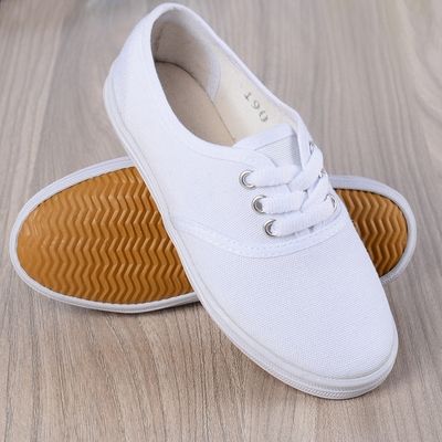 儿童练功鞋白球鞋男武术帆布图片