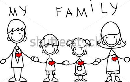 家庭人员卡通简笔画