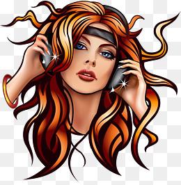 卡通听图片大全