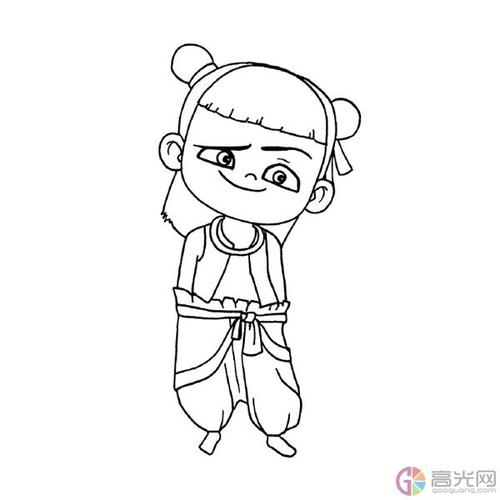 哪吒简笔画画法哪吒之魔童降世哪吒绘画教程