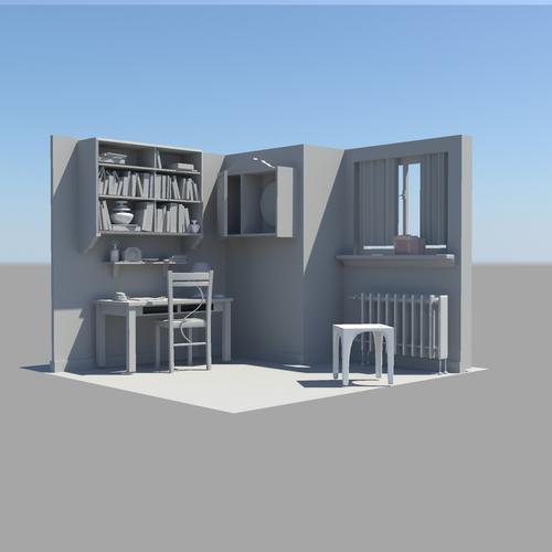 maya室内场景建模