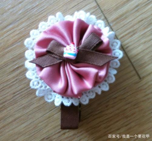 手工制作清新淑女蝴蝶结布艺蕾丝发夹详细步骤