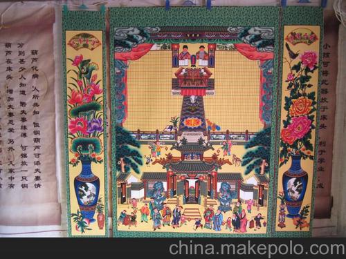 供应家堂轴子家谱祖谱影家堂族谱祖宗图祭祖用品挂轴画