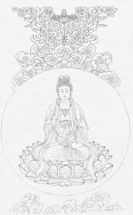 转载观音菩萨素描像29张