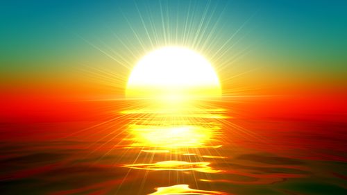 太阳升起图片